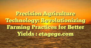 Precision Agriculture Technology: Revolutionizing Farming Practices for Better Yields : etagege.com