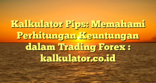 Kalkulator Pips: Memahami Perhitungan Keuntungan dalam Trading Forex : kalkulator.co.id